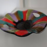 Large Vallauris ceramic bowl signed – colourful decorative centrepiece.