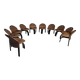 Set of 10 "Sail" dining chairs by Giovanni Offredi for Saporiti, 1973.