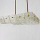 J.T. Kalmar enormous brass and textured glass chandelier, Austria, 1950s
