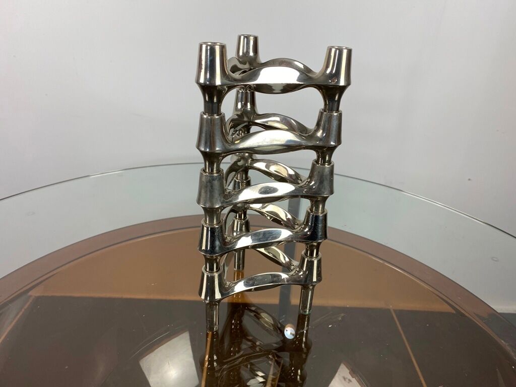 Set of 5 modular candle holders bmf nagel 1970