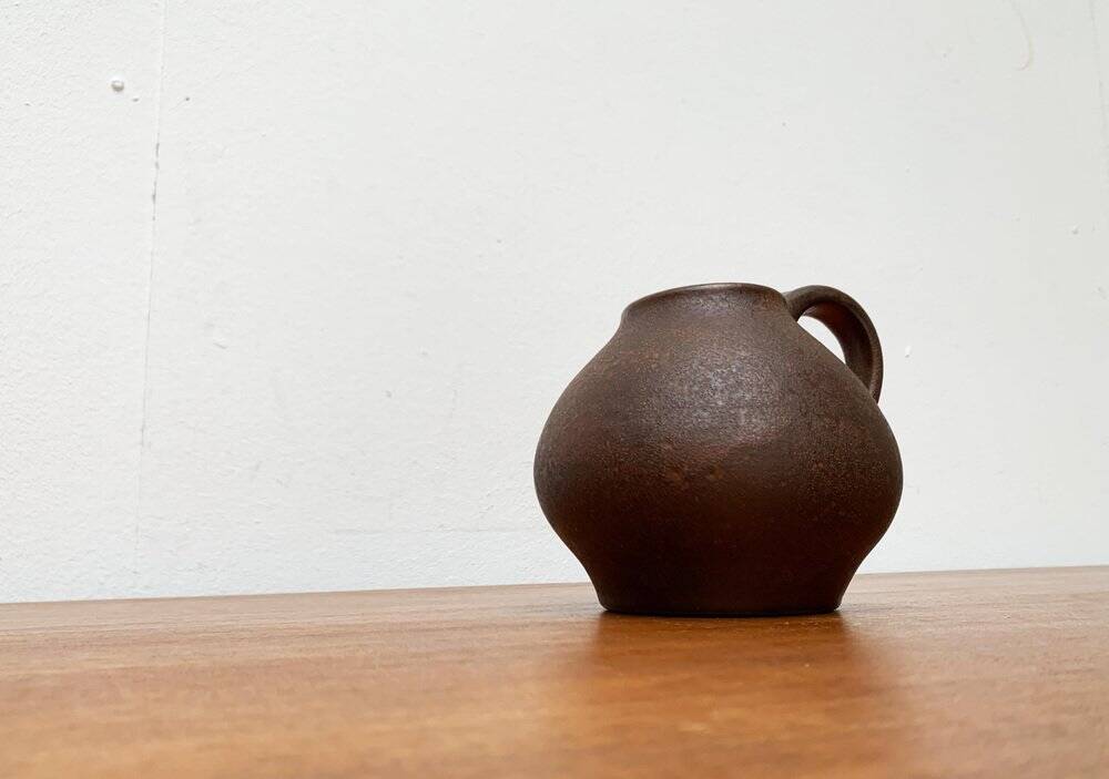 Brutalist vases and carafes from the mid-century by Hartwig Heyne pottery, Germany, 1960s.