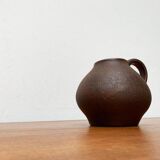 Brutalist vases and carafes from the mid-century by Hartwig Heyne pottery, Germany, 1960s.