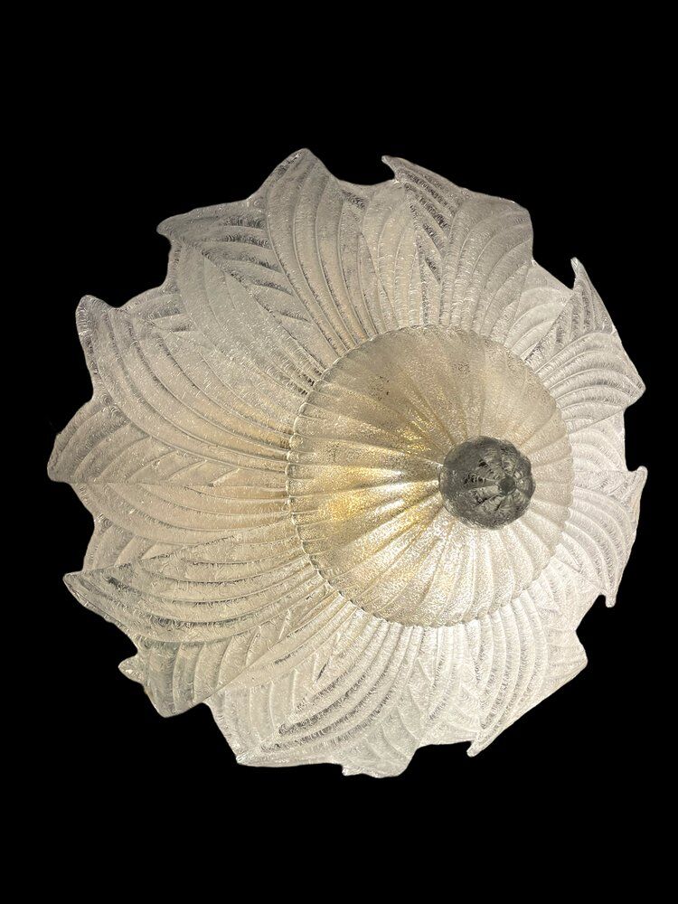 Large Venetian Murano Glass Flush Mount, 1960s