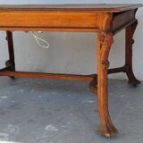 Art nouveau 1900 oak coffee table