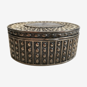 Silver metal jewelry box