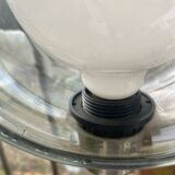 Chrome and smoked glass pendant light, 1970s