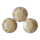 Set of 3 vintage old soup plates
