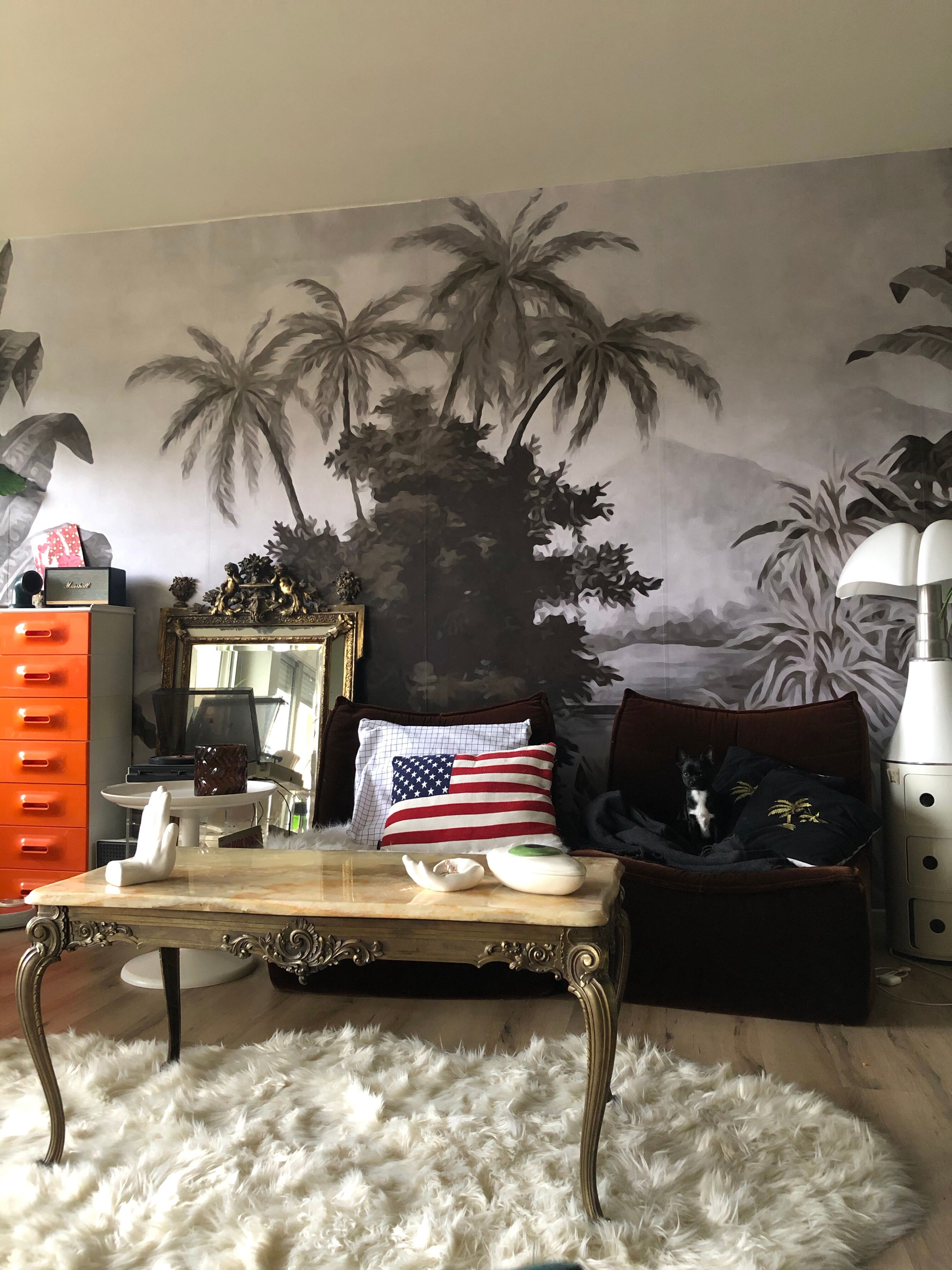 Marble and gold coffee table
