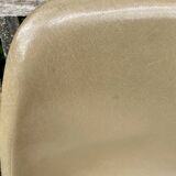 Coque Beige Fiberglass Side Chair Eames Vintage by Herman Miller