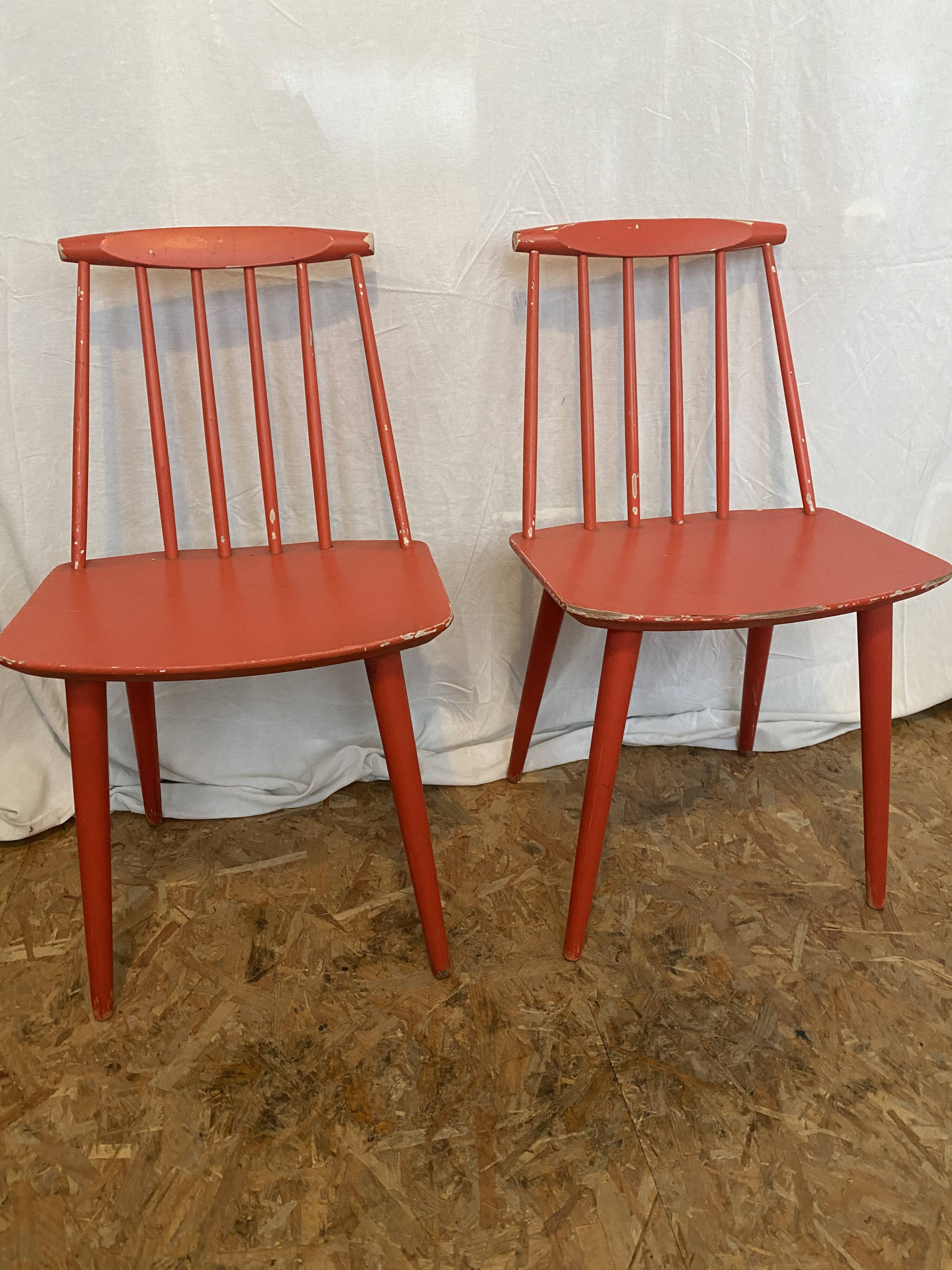 Paire de chaises scandinaves