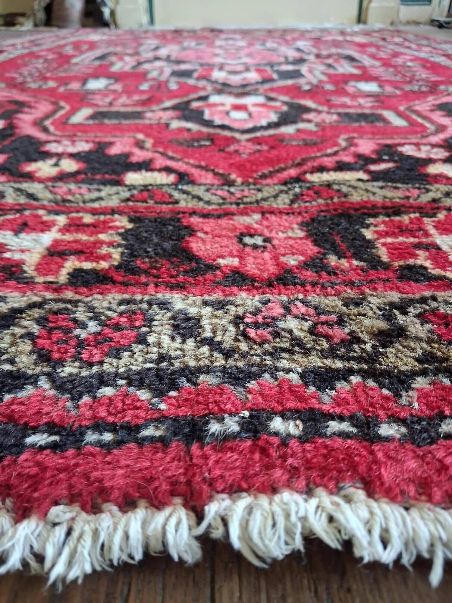 Handmade Persian Hamadan rug 207x132cm