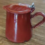 Old enamelled pot and pitcher set