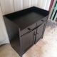 Low wooden entrance furniture