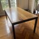 Table room & board parsons – noyer & metal structure – 183 × 91 cm