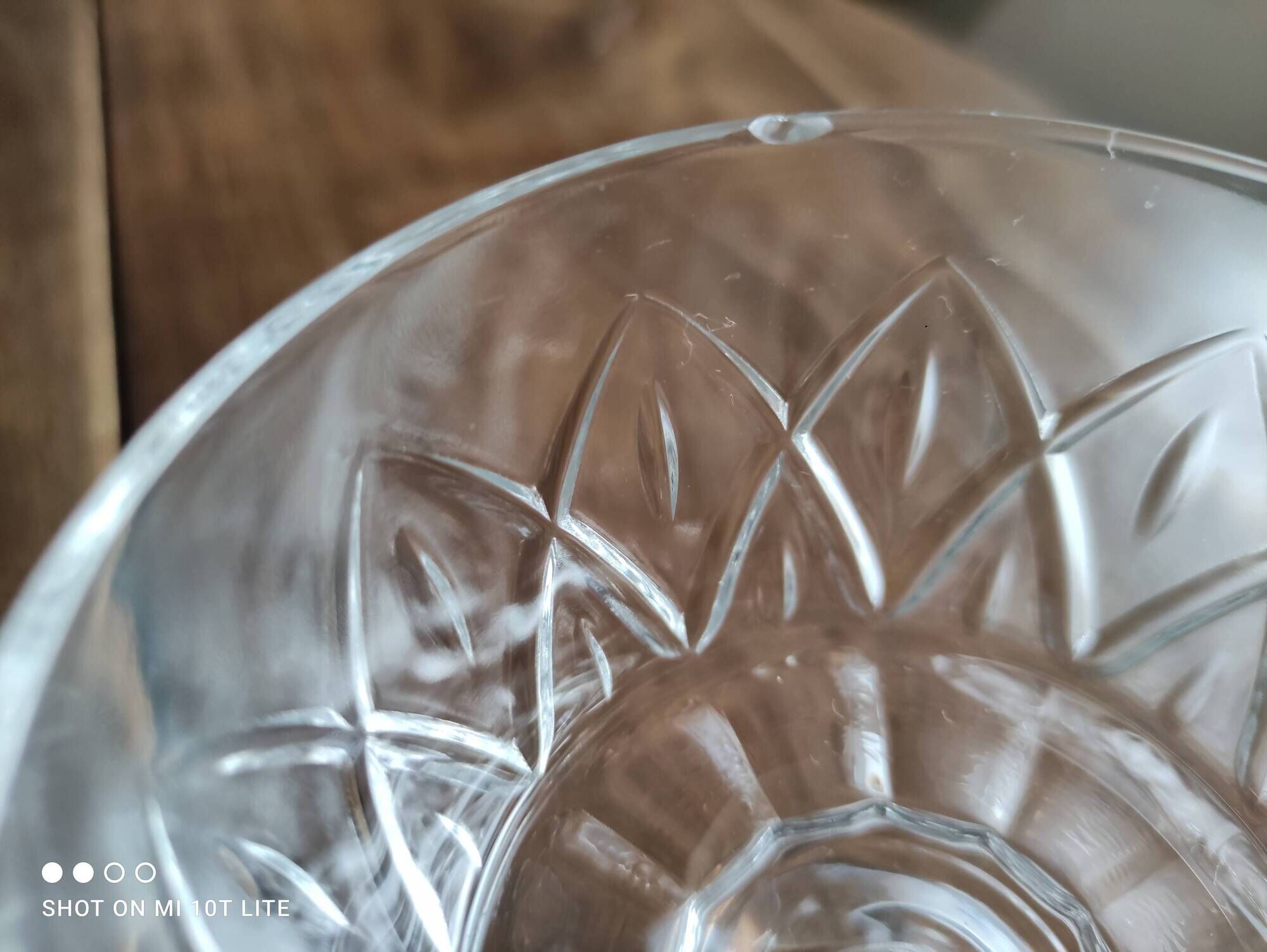 Set of 10 vintage champagne glasses in molded glass