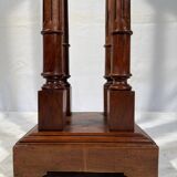 19th century high stand with 4 columns, walnut pedestal