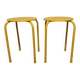 Tabourets industriel jaune en métal