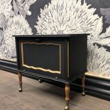 Black and gold mini bar