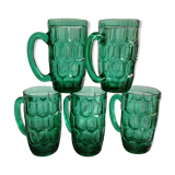 Lot de 5 chopes vertes
