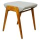 Austrian Stacking Stool in Beech and Grey Leather from the Mid-Century by Franz Schuster