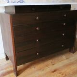 Commode italienne en acajou et marbre, années 1960