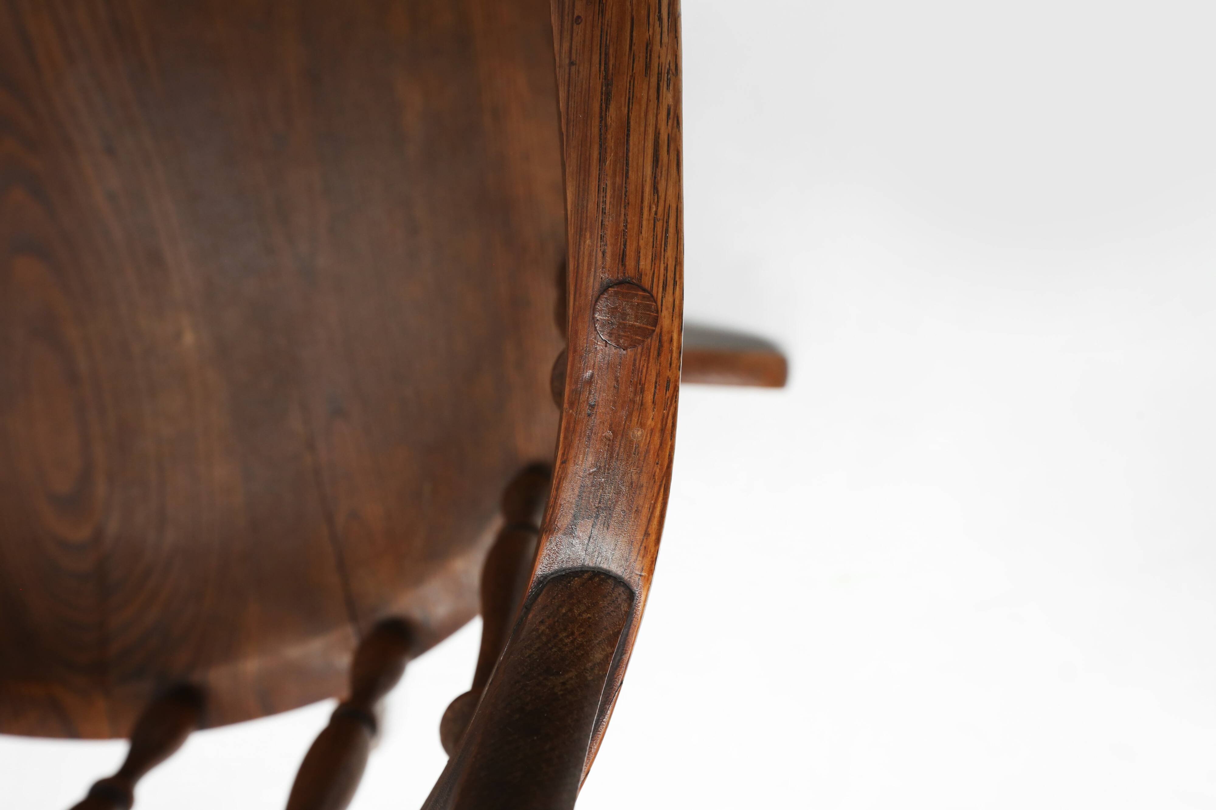Chaise de bureau capitaine à base pivotante anglaise, Royaume-Uni années 1850