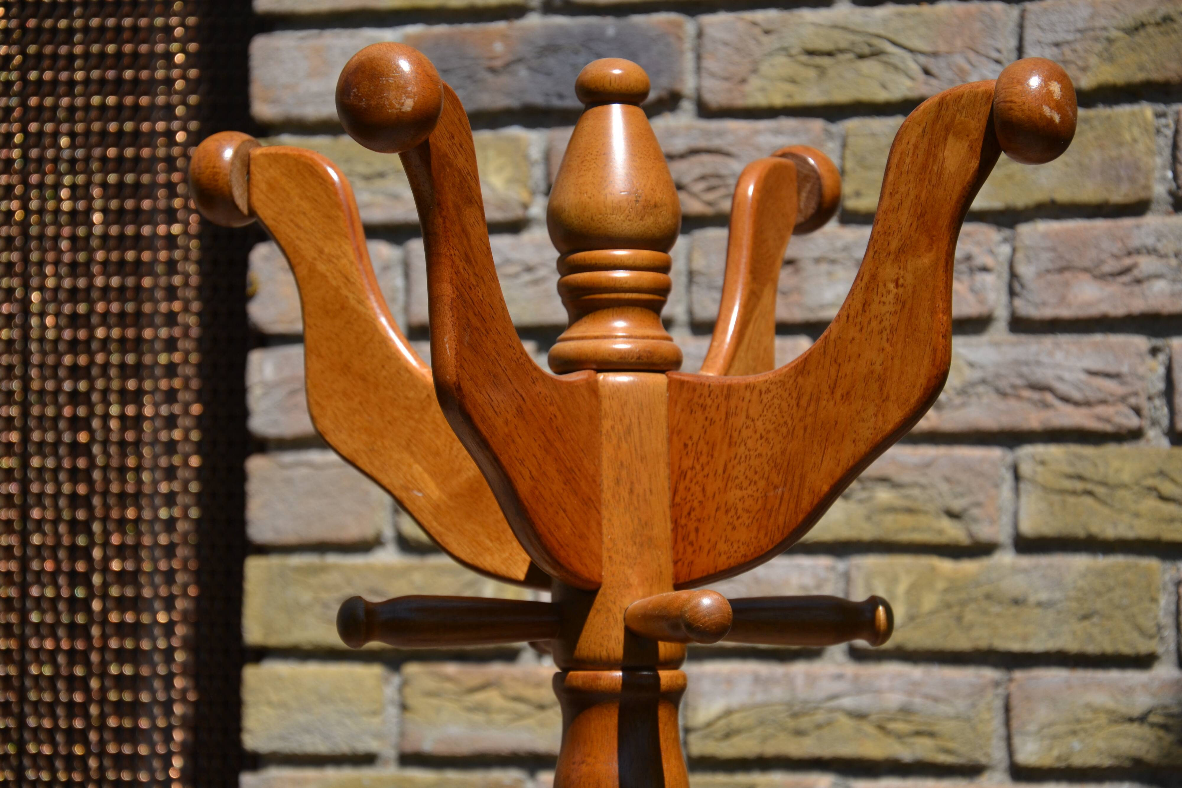 Vintage floor-standing coat rack