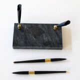 Pen doors on marble base