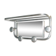 Vintage aluminum with mirror coat rack