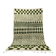 Handmade pure wool rug, green and white, size 140 x 260 cm