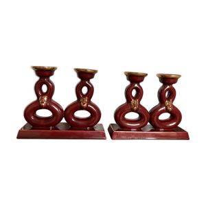paire de bougeoirs en