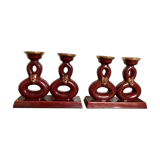Pair of CAB ceramic candlesticks