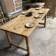 Table de ferme plateau brut 4-6 repas