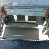 Wooden serving tray and mirror