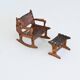 Angel Pazmino rocking chair and hocker Muebles de Estilo Ecuador 1960