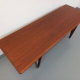 Large vintage Scandinavian double-topped teak coffee table by Kurt Østervig from the 1950s