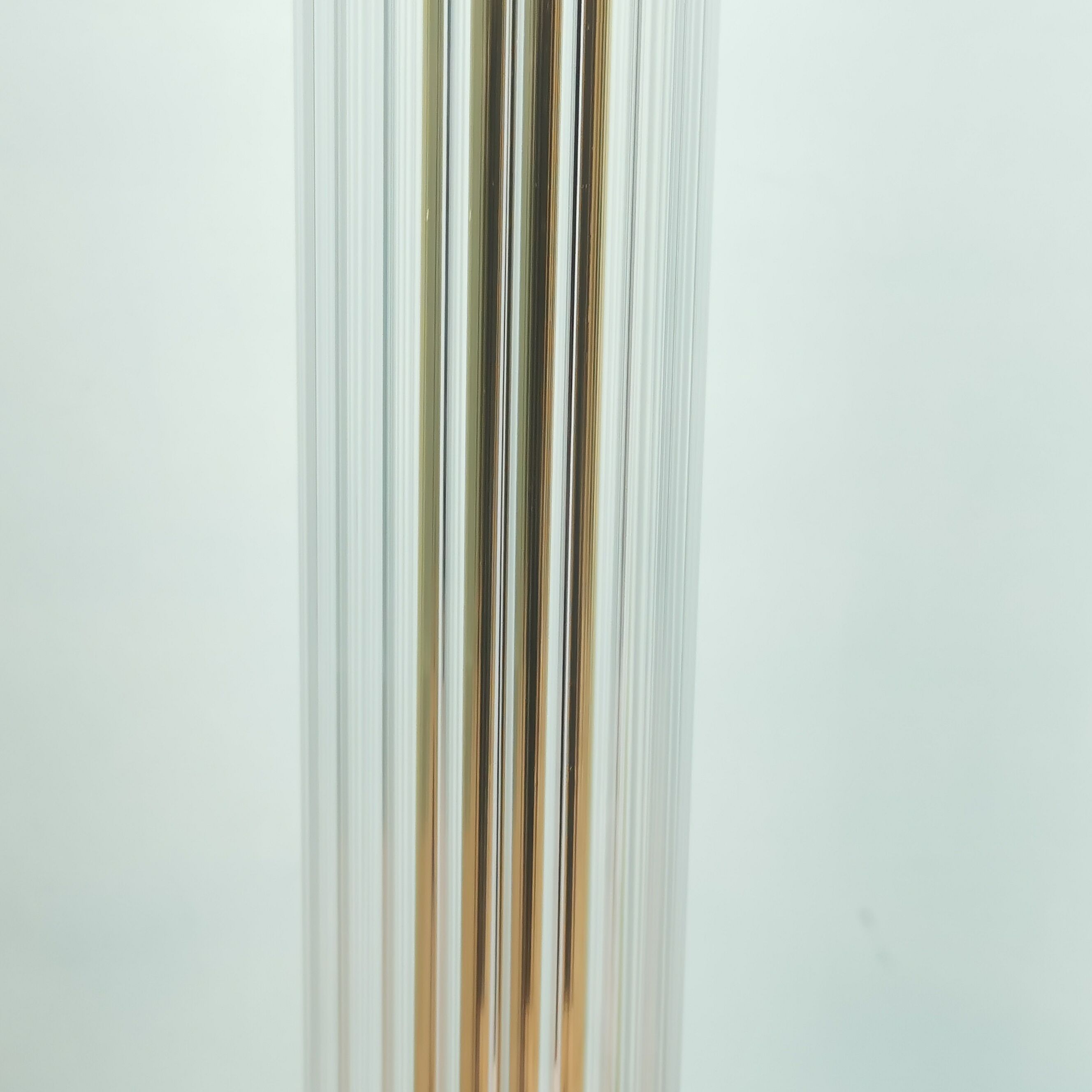 Brass and glass floor lamp