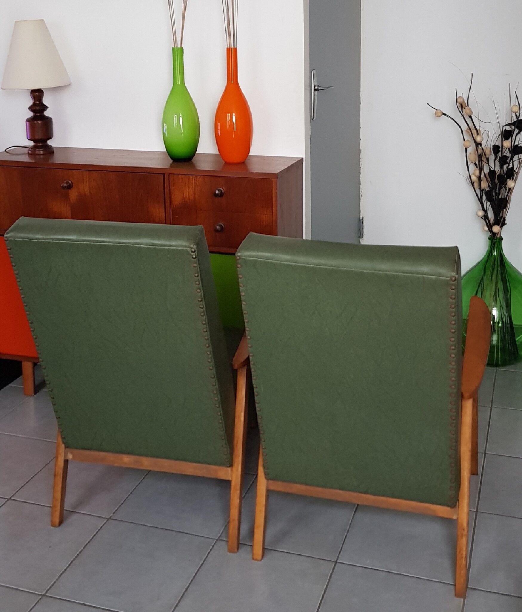 Armchairs Scandinavian 1960 circa