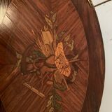 Saddle Napoleon III has three trays in marquetry XX century