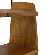 Vintage wooden wall shelve rack in pinewood minimalist design
