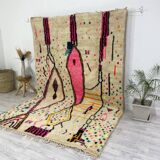 Colorful handmade wool Berber rug 320 X 180 CM