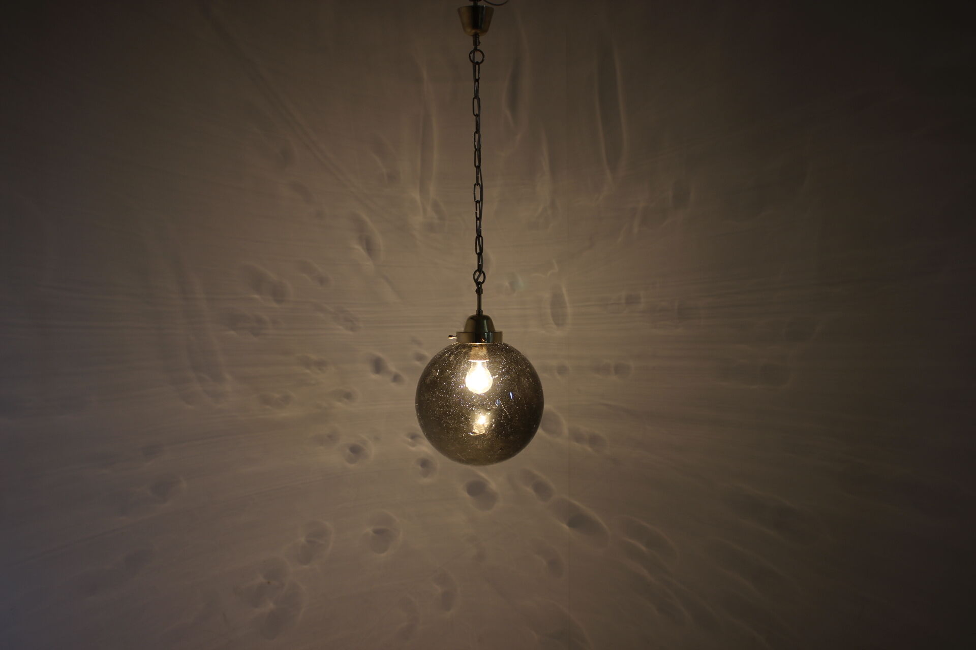 Big glass pendant from Valašské Meziříčí, 1970´s