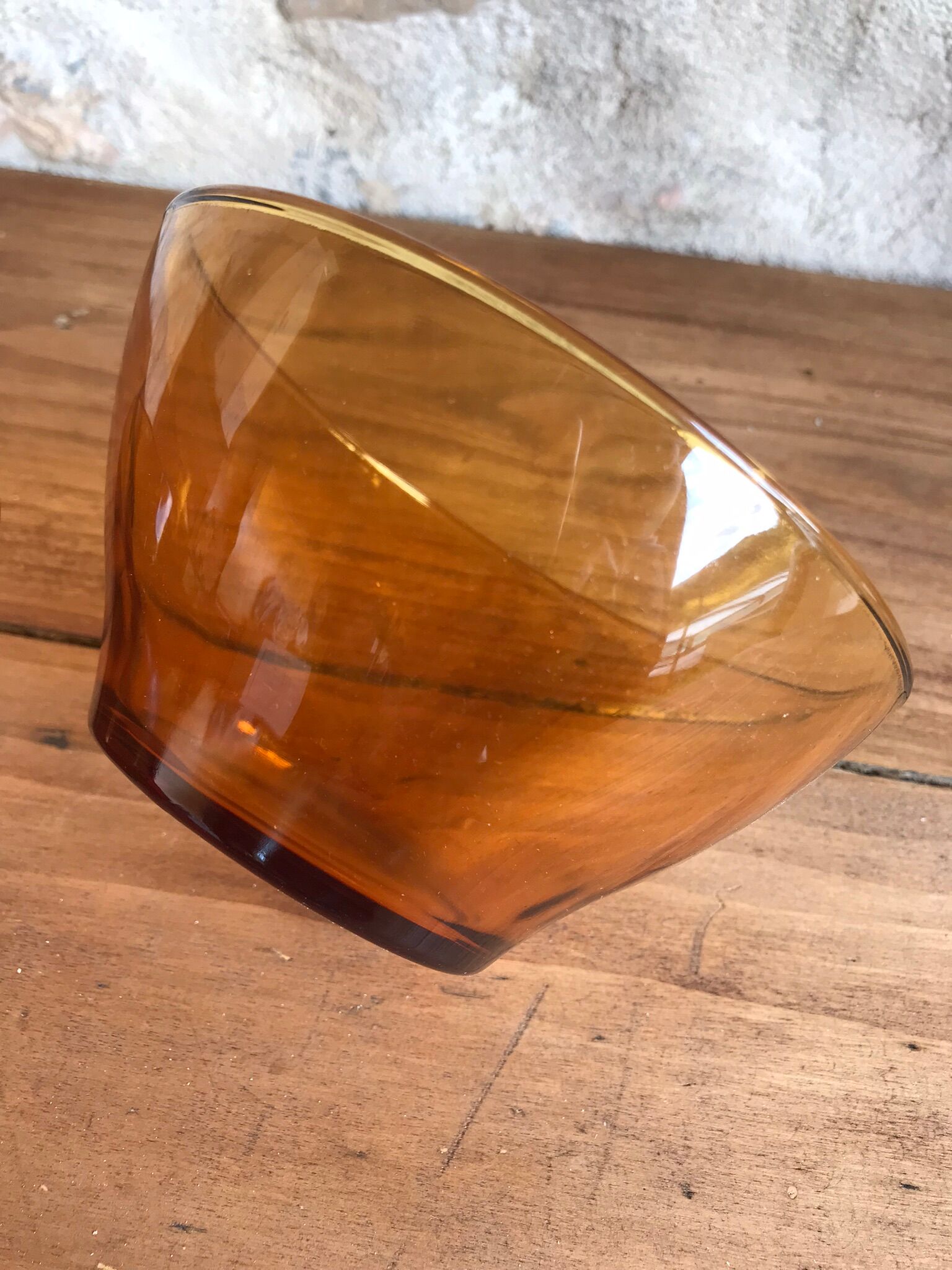 Duo de bols en verre ambré