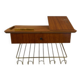 Retro teak and metal telephone holder
