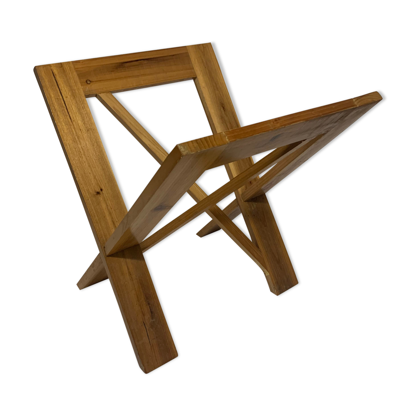 Porte revue en bois seventies