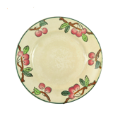 Rare plate decorated with cerises manufacture de Longwy