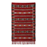 Red ethnic kilim rug, Morocco