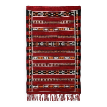 Ethnic red kilim rug, Morocco