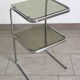 70s chrome and smoked glass side table