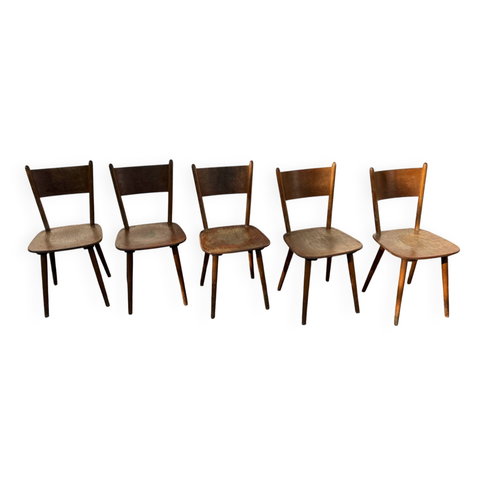 Série de 5 chaises bistrot Hiller